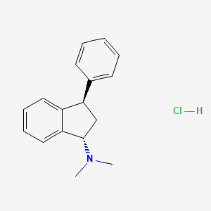 molecular formula C17H20ClN B12722168 Dimefadane hydrochloride, trans- CAS No. 86946-43-2