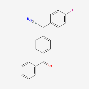molecular formula C21H14FNO B1272219 2-(4-Benzoylphenyl)-2-(4-fluorophenyl)acetonitrile CAS No. 446275-89-4