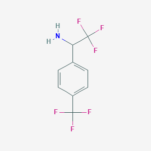 molecular formula C9H7F6N B127222 2,2,2-Trifluoro-1-(4-trifluoromethylphenyl)ethylamine CAS No. 158388-49-9