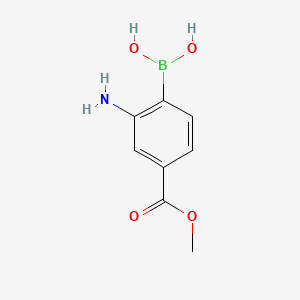 molecular formula C8H10BNO4 B1272222 (2-氨基-4-(甲氧羰基)苯基)硼酸 CAS No. 774530-27-7