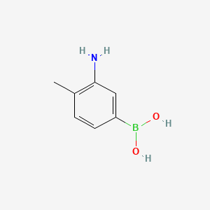 molecular formula C7H10BNO2 B1272223 3-Amino-4-methylphenylboronic acid CAS No. 22237-12-3