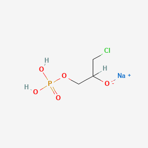 molecular formula C3H7ClNaO5P B12722247 Sodium alpha-chlorohydrin-1-phosphate CAS No. 1866-22-4