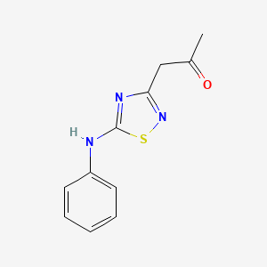 molecular formula C11H11N3OS B1272228 1-[5-(Phenylamino)-1,2,4-thiadiazol-3-yl]propan-2-one CAS No. 64822-00-0