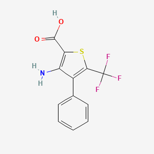 molecular formula C12H8F3NO2S B1272232 3-amino-4-phenyl-5-(trifluoromethyl)thiophene-2-carboxylic Acid CAS No. 849066-52-0