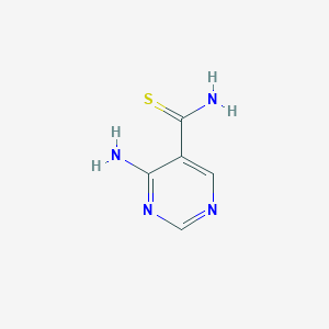 molecular formula C5H6N4S B1272233 4-Aminopyrimidine-5-carbothioamide CAS No. 56584-63-5