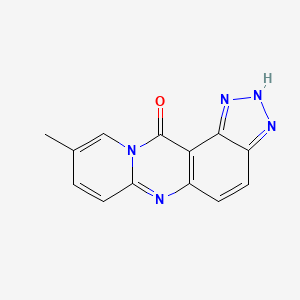 molecular formula C13H9N5O B12722345 Pyrido(2,1-b)-1,2,3-triazolo(4,5-f)quinazolin-12(1H)-one, 9-methyl- CAS No. 117702-15-5