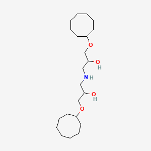 molecular formula C22H43NO4 B12722349 1,1'-Iminobis(3-(cyclooctyloxy)-2-propanol) CAS No. 89100-89-0