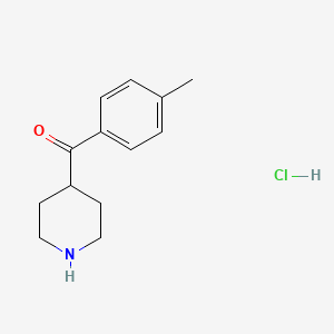 molecular formula C13H18ClNO B1272237 4-[(4-Methylphenyl)carbonyl]piperidine hydrochloride CAS No. 42060-84-4