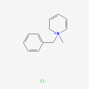 molecular formula C13H16ClN B12722385 Pyridinium, methyl-1-(phenylmethyl)-, chloride CAS No. 68909-18-2