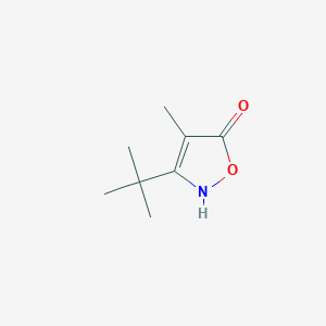 molecular formula C8H13NO2 B127224 3-Tert-butyl-4-methyl-2H-1,2-oxazol-5-one CAS No. 144478-95-5