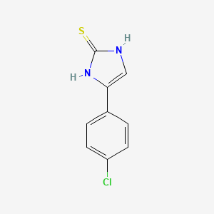 molecular formula C9H7ClN2S B1272244 4-(4-chlorophenyl)-1H-imidazole-2-thiol CAS No. 93103-18-5