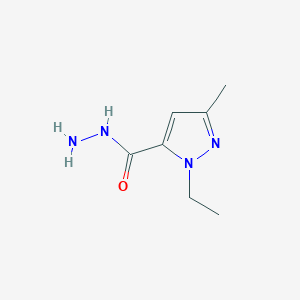 molecular formula C7H12N4O B1272245 1-Ethyl-3-methyl-1h-pyrazole-5-carbohydrazide CAS No. 263016-17-7