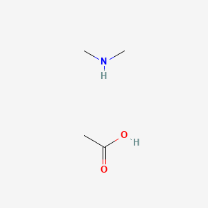 molecular formula C4H11NO2 B12722468 N-Methylmethanamine acetate CAS No. 10511-03-2