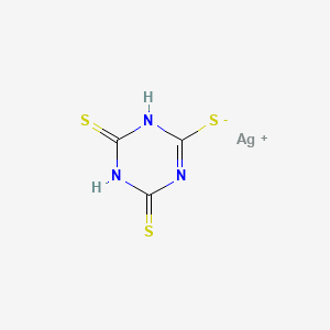 molecular formula C3H2AgN3S3 B12722486 1,3,5-Triazine-2,4,6(1H,3H,5H)-trithione, silver(1+) salt CAS No. 146925-85-1