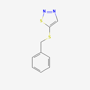 molecular formula C9H8N2S2 B1272252 5-Benzylsulfanyl-[1,2,3]thiadiazole 