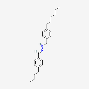 molecular formula C24H34N2 B12722610 Benzaldehyde, 4-butyl-, ((4-hexylphenyl)methylene)hydrazone CAS No. 72010-27-6