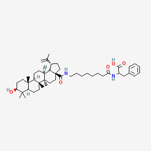 molecular formula C47H72N2O5 B12722622 N'-(N-(3beta-Hydroxylup-20(29)-en-28-oyl)-8-aminooctanoyl)-L-phenylalanine CAS No. 150840-66-7