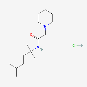 molecular formula C15H31ClN2O B12722667 1-Piperidineacetamide, N-(1,1,4-trimethylpentyl)-, hydrochloride CAS No. 109645-88-7