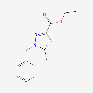 molecular formula C14H16N2O2 B1272273 ethyl 1-benzyl-5-methyl-1H-pyrazole-3-carboxylate CAS No. 17607-81-7
