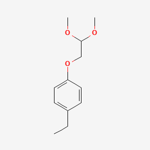 molecular formula C12H18O3 B12722730 Benzene, 1-(2,2-dimethoxyethoxy)-4-ethyl- CAS No. 72152-82-0
