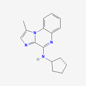 molecular formula C16H18N4 B12722764 4-(Cyclopentylamino)-1-methylimidazo(1,2-a)quinoxaline CAS No. 191349-26-5