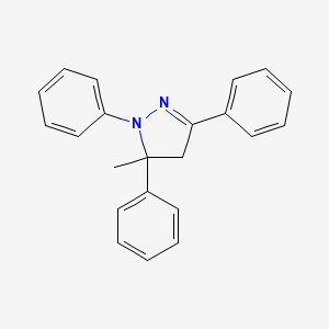 molecular formula C22H20N2 B12722769 5-Methyl-1,3,5-triphenyl-2-pyrazoline CAS No. 53103-83-6