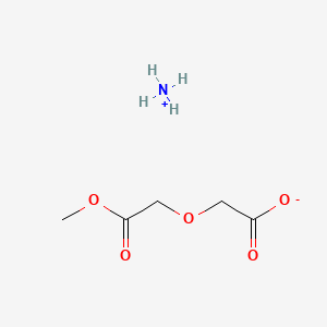 molecular formula C5H11NO5 B12722770 Acetic acid, (carboxymethoxy)-, 1-methyl ester, ammonium salt CAS No. 63449-56-9