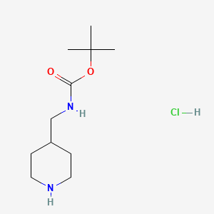 molecular formula C11H23ClN2O2 B1272278 tert-Butyl (piperidin-4-ylmethyl)carbamate hydrochloride CAS No. 1049727-98-1