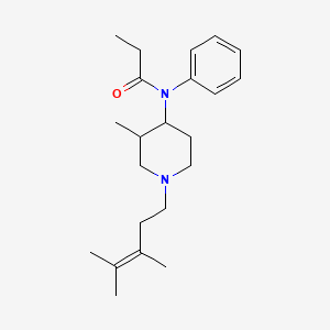 molecular formula C22H34N2O B12722832 N-(1-(3,4-Dimethyl-3-pentenyl)-3-methyl-4-piperidinyl)-N-phenylpropanamide CAS No. 155125-65-8