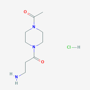 B1272287 1-(4-Acetylpiperazin-1-yl)-3-aminopropan-1-one hydrochloride CAS No. 701290-61-1