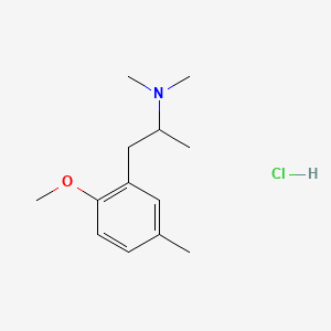 molecular formula C13H22ClNO B12722880 Phenethylamine, 2-methoxy-N,N,alpha,5-tetramethyl-, hydrochloride CAS No. 93309-52-5