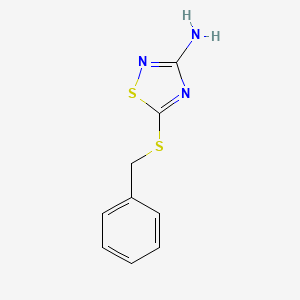molecular formula C9H9N3S2 B1272290 3-Amino-5-benzylthio-1,2,4-thiadiazole CAS No. 60093-11-0