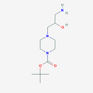 molecular formula C12H25N3O3 B1272291 Tert-butyl 4-(3-amino-2-hydroxypropyl)piperazine-1-carboxylate CAS No. 811841-98-2