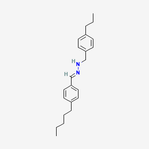 molecular formula C22H30N2 B12722934 Benzaldehyde, 4-pentyl-, ((4-propylphenyl)methylene)hydrazone CAS No. 72010-26-5
