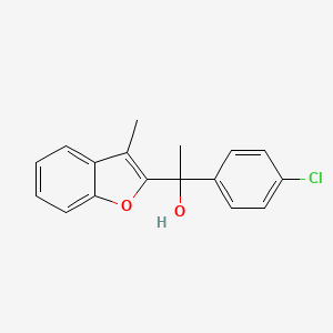 molecular formula C17H15ClO2 B12722952 alpha-(4-Chlorophenyl)-alpha,3-dimethyl-2-benzofuranmethanol CAS No. 117238-43-4