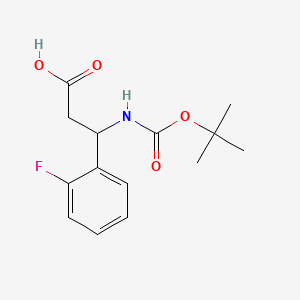 molecular formula C14H18FNO4 B1272308 3-(Boc-氨基)-3-(2-氟苯基)丙酸 CAS No. 284493-56-7