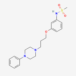 molecular formula C20H27N3O3S B12723095 Methanesulfonamide, N-(3-(3-(4-phenyl-1-piperazinyl)propoxy)phenyl)- CAS No. 85868-58-2