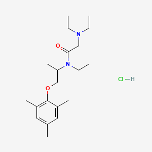 molecular formula C20H35ClN2O2 B12723103 2-(Diethylamino)-N-ethyl-N-(1-mesityloxy-2-propyl)acetamide hydrochloride CAS No. 97702-94-8
