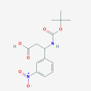 molecular formula C14H18N2O6 B1272311 3-(Boc-氨基)-3-(3-硝基苯基)丙酸 CAS No. 284492-22-4