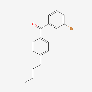 molecular formula C17H17BrO B1272320 3-溴-4'-正丁基二苯甲酮 CAS No. 844879-33-0
