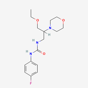 molecular formula C16H24FN3O3 B12723212 N-(3-Ethoxy-2-(4-morpholinyl)propyl)-N'-(4-fluorophenyl)urea CAS No. 86398-75-6