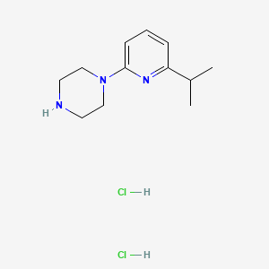 molecular formula C12H21Cl2N3 B12723261 Piperazine, 1-(6-(1-methylethyl)-2-pyridinyl)-, dihydrochloride CAS No. 120144-93-6