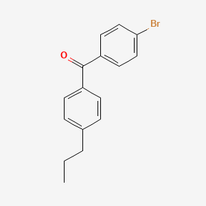 molecular formula C16H15BrO B1272333 4-Bromo-4'-n-propylbenzophenone CAS No. 64358-23-2
