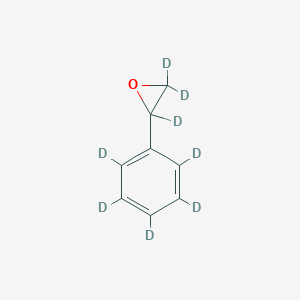 molecular formula C8H8O B127235 2,2,3-Trideuterio-3-(2,3,4,5,6-pentadeuteriophenyl)oxirane CAS No. 148076-33-9