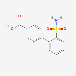 molecular formula C13H11NO4S B1272351 2'-Sulfamoyl-biphenyl-4-carboxylic acid CAS No. 352615-90-8