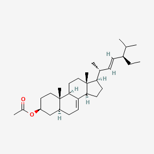 molecular formula C31H50O2 B12723660 Chondrillasterol acetate CAS No. 4651-47-2