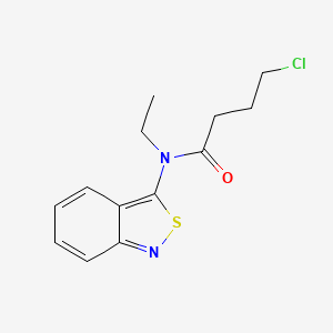 molecular formula C13H15ClN2OS B12723702 N-(2,1-Benzisothiazol-3-yl)-4-chloro-N-ethylbutanamide CAS No. 68268-12-2