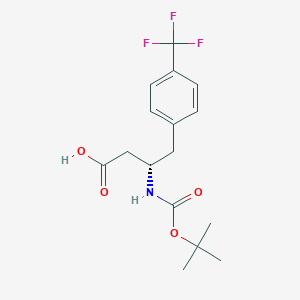 molecular formula C16H20F3NO4 B1272372 Boc-(S)-3-Amino-4-(4-trifluoromethyl-phenyl)-butyric acid CAS No. 270065-80-0