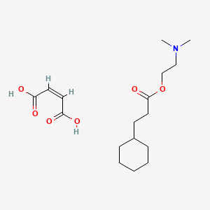 molecular formula C17H29NO6 B12723729 Cyprodenate maleate CAS No. 22266-25-7