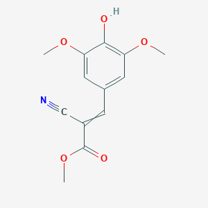 molecular formula C13H13NO5 B127238 Methyl 2-cyano-3-(4-hydroxy-3,5-dimethoxyphenyl)acrylate CAS No. 150973-64-1